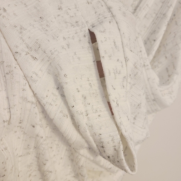 Lane Bryant | Women's White & Charcoal Gray Athleisure Cape Top (Size 14/16) - Picture 8 of 16